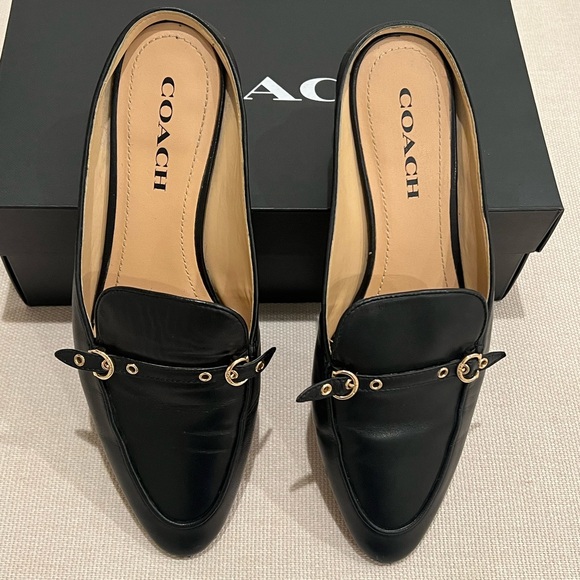Coach-Irene leather Mule Black 8.5 B - Picture 8 of 12